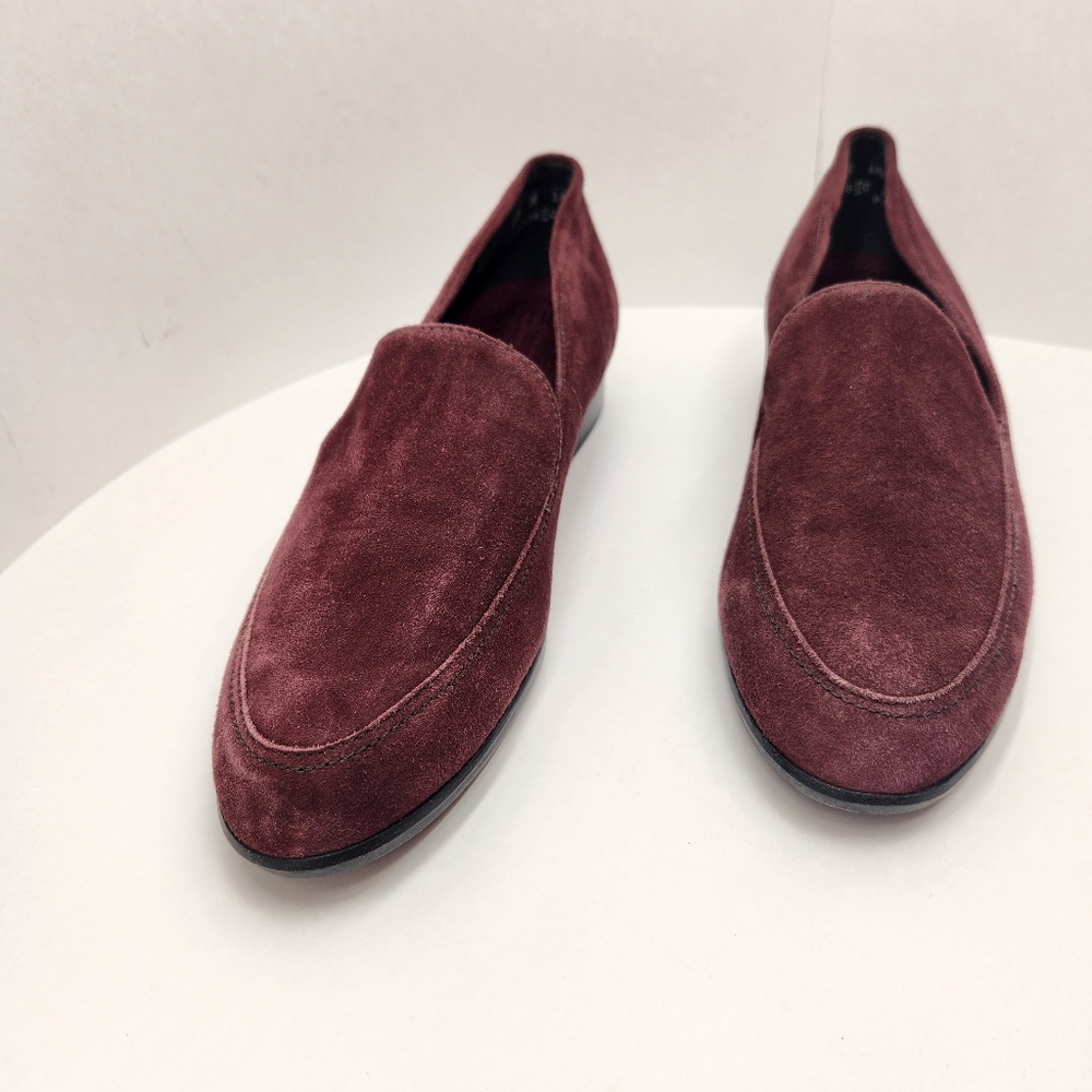 Munro loafers 10 burgundy red suede Harrison comfy classic formal Made in USA
